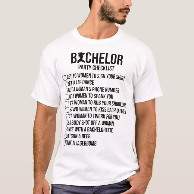 T-shirt Groomsmen Groom Squat Hommes Bachelor Fournitures  (Devant)