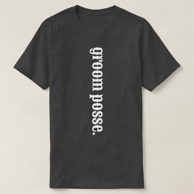 T-shirt Groomsmen Mariage mariée de la chambre corresponda (Design devant)