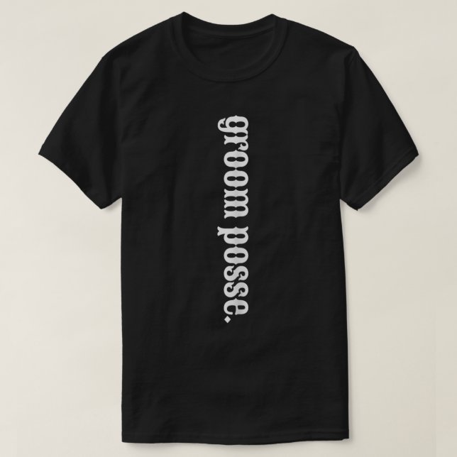T-shirt Groomsmen Mariage mariée de la chambre corresponda (Design devant)