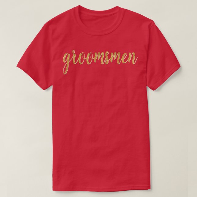 T-shirt Groomsmen Script mariée Mariage mariée (Design devant)