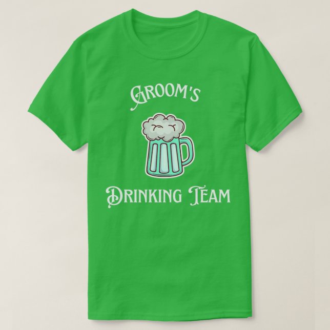 T-shirt Groomx27s Drinking Team Bachelor party 3 (Design devant)