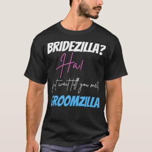 T-shirt Groomzilla Et Bridezilla Design