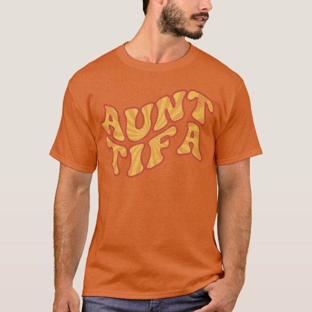 T-shirt Groovy 70s Auntifa funny (Devant)