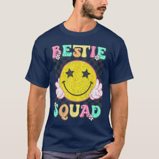 T-shirt Groovy Bestie Squad Meilleures Amies Correspondant
