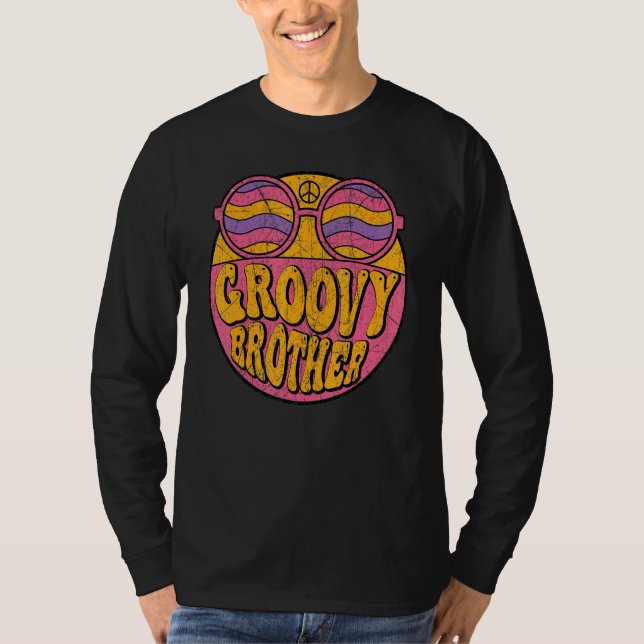 T-shirt Groovy Brother 70s Aesthetic Nostalgia 1970's Retr (Devant)