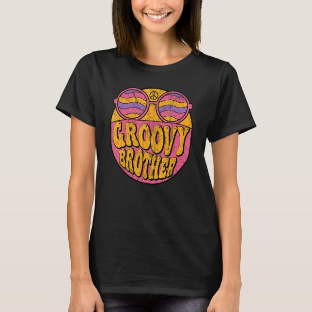 T-shirt Groovy Brother 70s Aesthetic Nostalgia 1970's Retr (Devant)