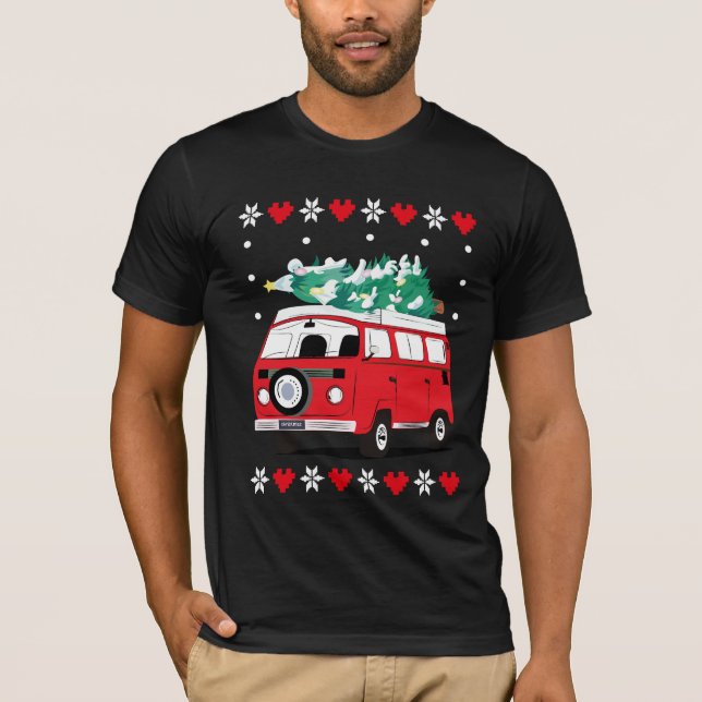 T-shirt groovy christmas car (Devant)