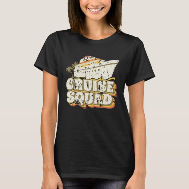 T-shirt Groovy Cruise Squad Vacation Matching Group (Devant)