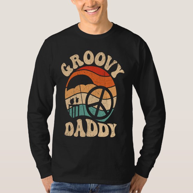 T-shirt Groovy Daddy 70s Aesthetic Nostalgia 1970's Retro  (Devant)