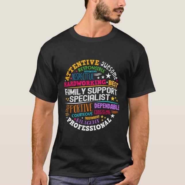T-shirt Groovy Family Support Specialist Appreciation Week (Devant)