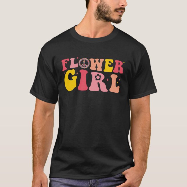 T-shirt Groovy Flower Girl Proposal Flower Girl Baby Toddl (Devant)
