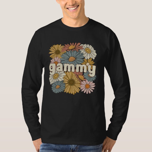 T-shirt Groovy Gammy Grandmother Flowers Gammy Grandma (Devant)