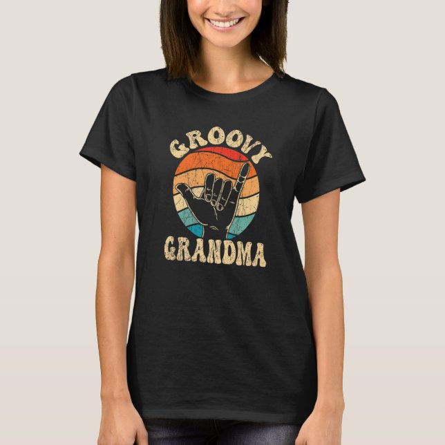 T-shirt Groovy Grandma 70s Aesthetic Nostalgia 1970's Retr (Devant)