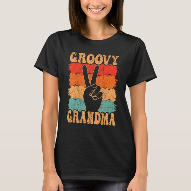 T-shirt Groovy Grandma 70s Aesthetic Nostalgia 1970's Retr (Devant)