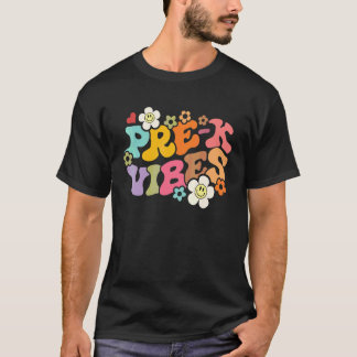 T-shirt Groovy Hello Pré-Maternelle Vibes Rétro C'est La R
