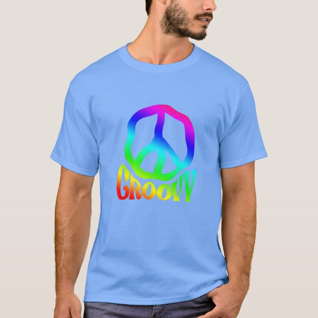T-shirt Groovy Hippie 60s 70s 80s gift (Devant)