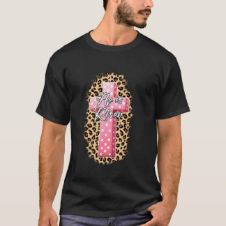T-shirt Groovy Il Est Ressuscité Croix Chrétiens Religieux