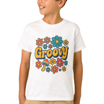 T-Shirt Groovy Kids Tee Graphique Rétro Vintage