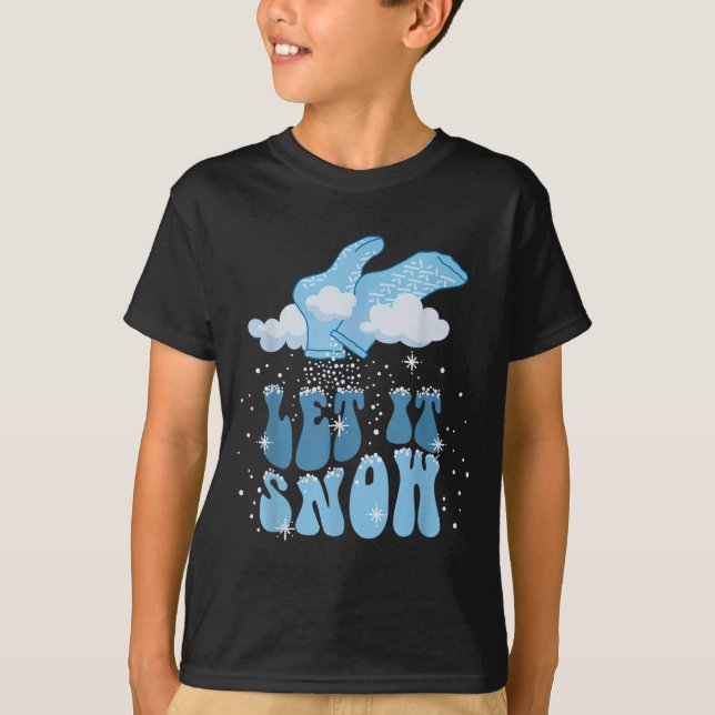 T-shirt Groovy Let It Snow Pct Patient Care Tech Nurse Chr (Devant)