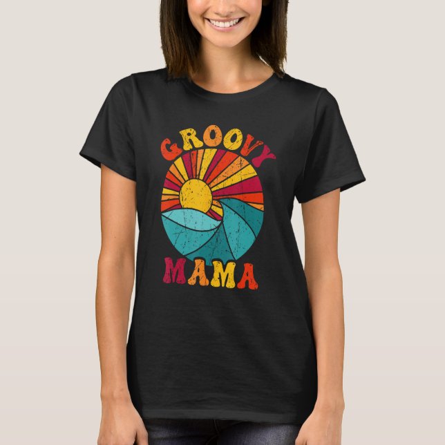 T-shirt Groovy Mama 70s Aesthetic Nostalgia 1970 s Retro M (Devant)
