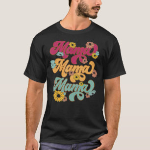 T-shirt Groovy mama one thankful mama thanksgiving mors