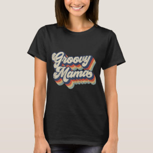 T-shirt Groovy Mama Retro Vintage Style Graphic Design Wom