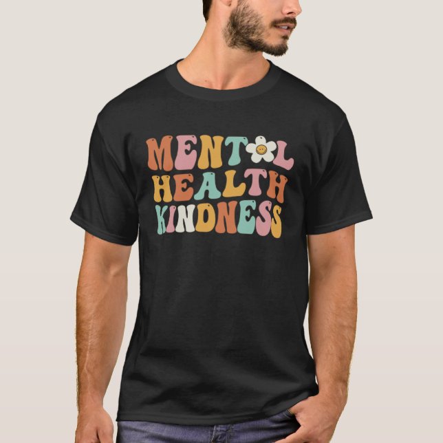 T-shirt Groovy Mental Health Matters Human Brain Illness A (Devant)