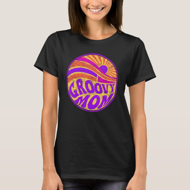 T-shirt Groovy Mom 70s Aesthetic Nostalgia 1970's Retro Mo (Devant)