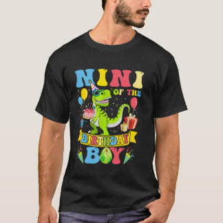 T-shirt Groovy Nini du T-Rex dinosaure garçon d'anniversai