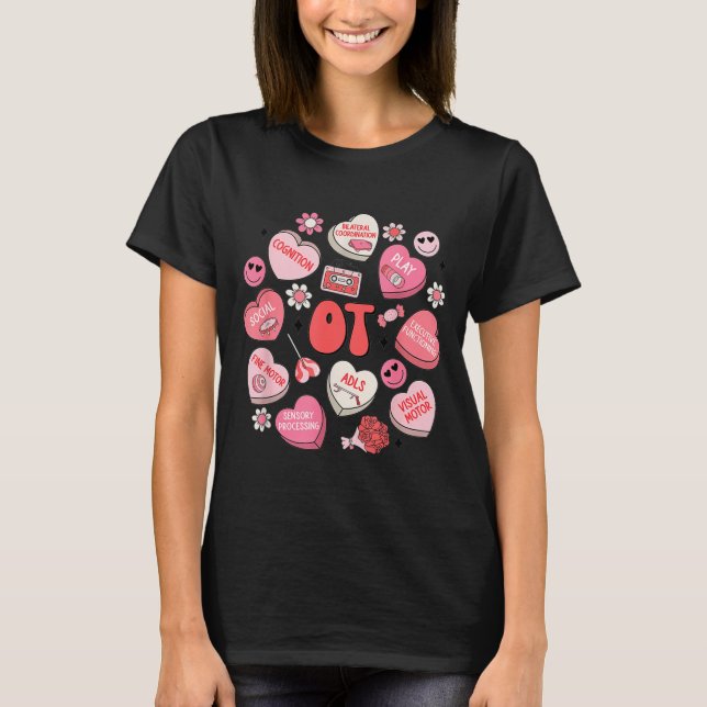 T-shirt Groovy Occupational Therapy Valentine Ot Conversat (Devant)