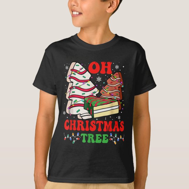 T-shirt Groovy Oh Christmas Tree Cakes Debbie Becky Jen Ca (Devant)