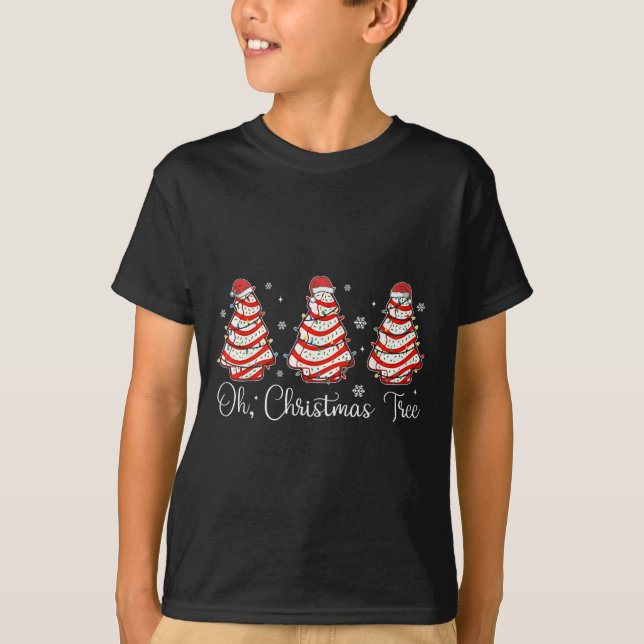 T-shirt Groovy Oh Christmas Tree Cakes Debbie Becky Jen Ca (Devant)