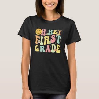 T-shirt Groovy Oh Hey 1st First Grade Back To School For T