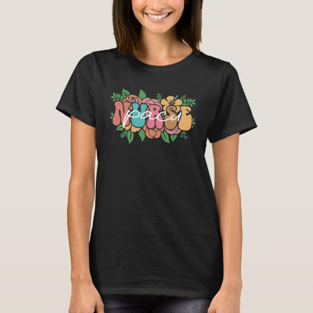 T-shirt Groovy PACU Nurse Flower Post Anesthesia Care Unit (Devant)