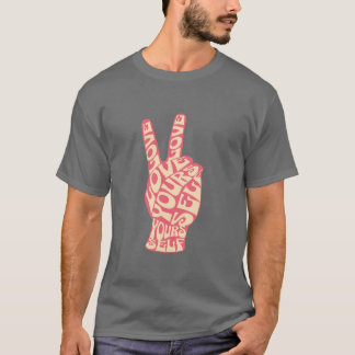 T-shirt Groovy Peace Main Aime-Toimême Rétro 60s