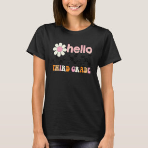 T-shirt Groovy Rétro Bonjour Professeur de Troisième Année