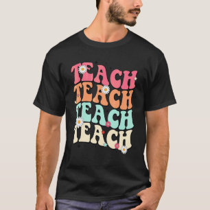 T-shirt Groovy Rétro Enseigner Amour Inspirer Retour à l'é