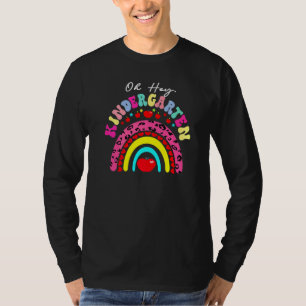 T-shirt Groovy Rétro Oh Hécole Maternelle Mignonne Arc-en-