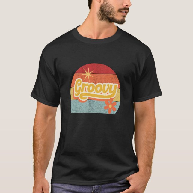 T-shirt Groovy Retro Vibes 50s 60s 70s Slang Jargon Hip Wo (Devant)