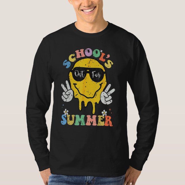 T-shirt Groovy School s Out For Summer Graduation Teacher  (Devant)