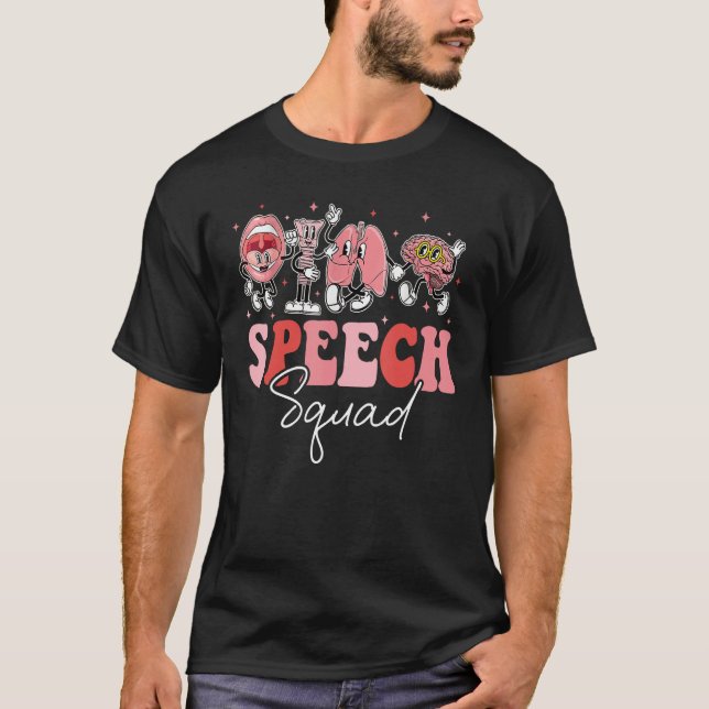 T-shirt Groovy Speech Therapy Speech Language Pathologist  (Devant)