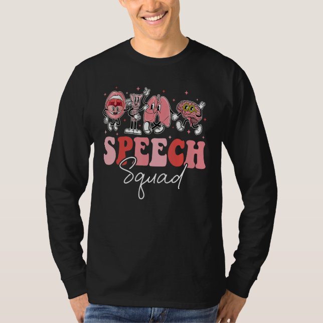 T-shirt Groovy Speech Therapy Speech Language Pathologist  (Devant)