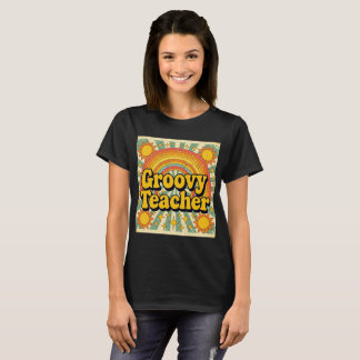 T-shirt Groovy Teacher appreciation Cute Retro Style