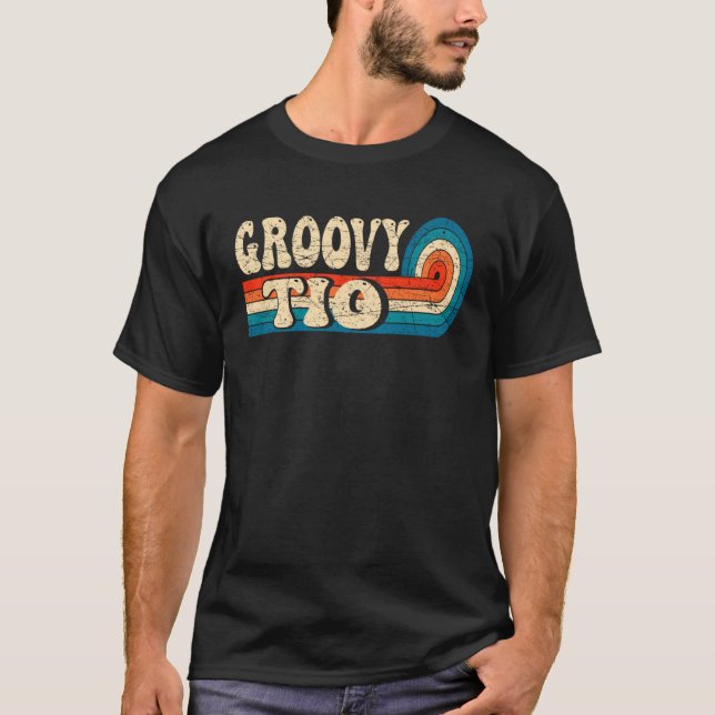 T-shirt Groovy Tio 70s Aesthetic 1970 s Retro Mexican Uncl (Devant)