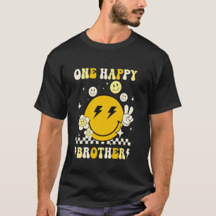 T-shirt Groovy Un Frère Heureux Sourire Visage Anniversair