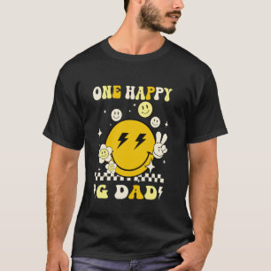 T-shirt Groovy Un Heureux G Papa Sourire Visage Anniversai