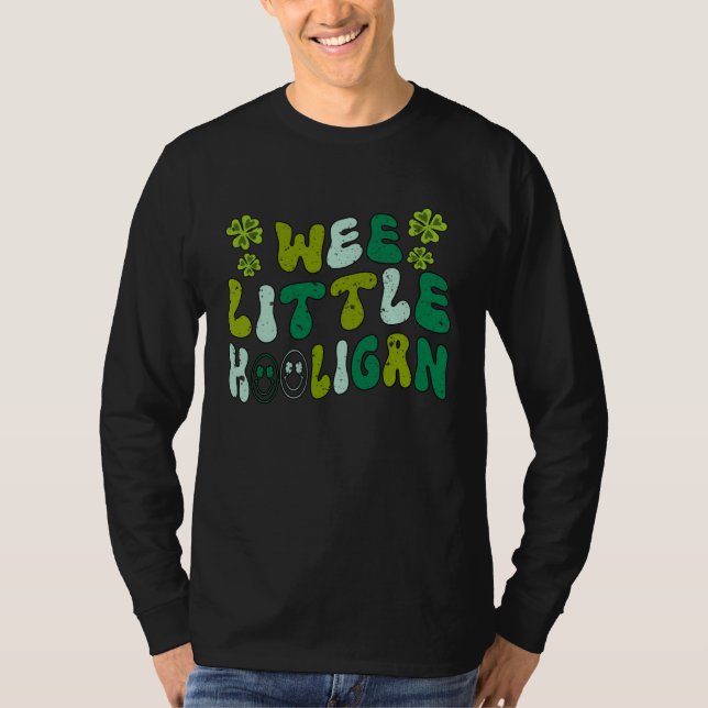 T-shirt Groovy WEE LITTLE HOOLIGAN Kids St Patrick s Day B (Devant)