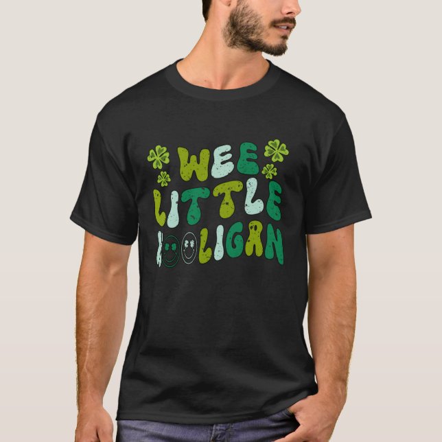 T-shirt Groovy WEE LITTLE HOOLIGAN Kids St Patrick s Day B (Devant)