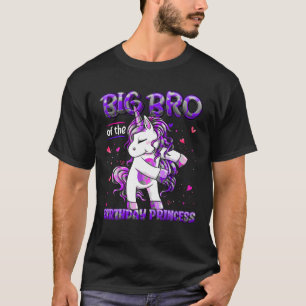 T-shirt Gros Bro D'Anniversaire Princesse Flossant Unicorn