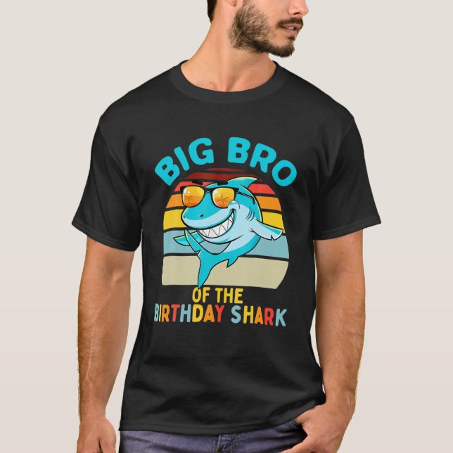 T-shirt Gros Bro De Requin Anniversaire Frère Correspondan (Devant)